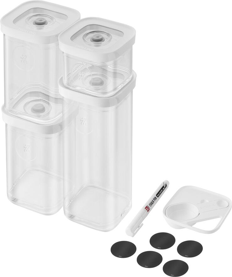 Zwilling Fresh & Save CUBE Sæt S6 gennemsigtig-hvid Transparent-hvid