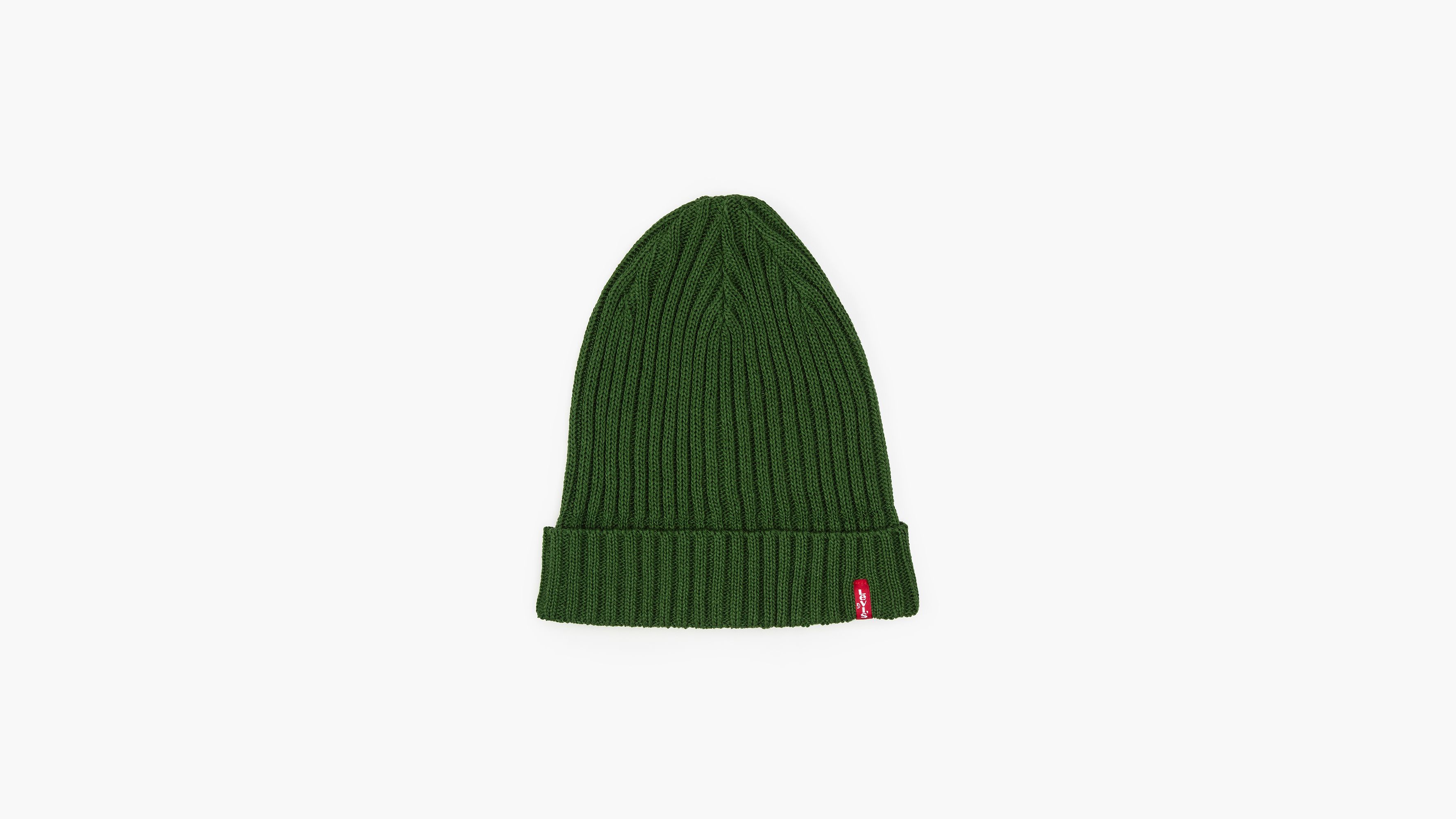 Bonnet en maille côtelée - Bottle Green - Vert