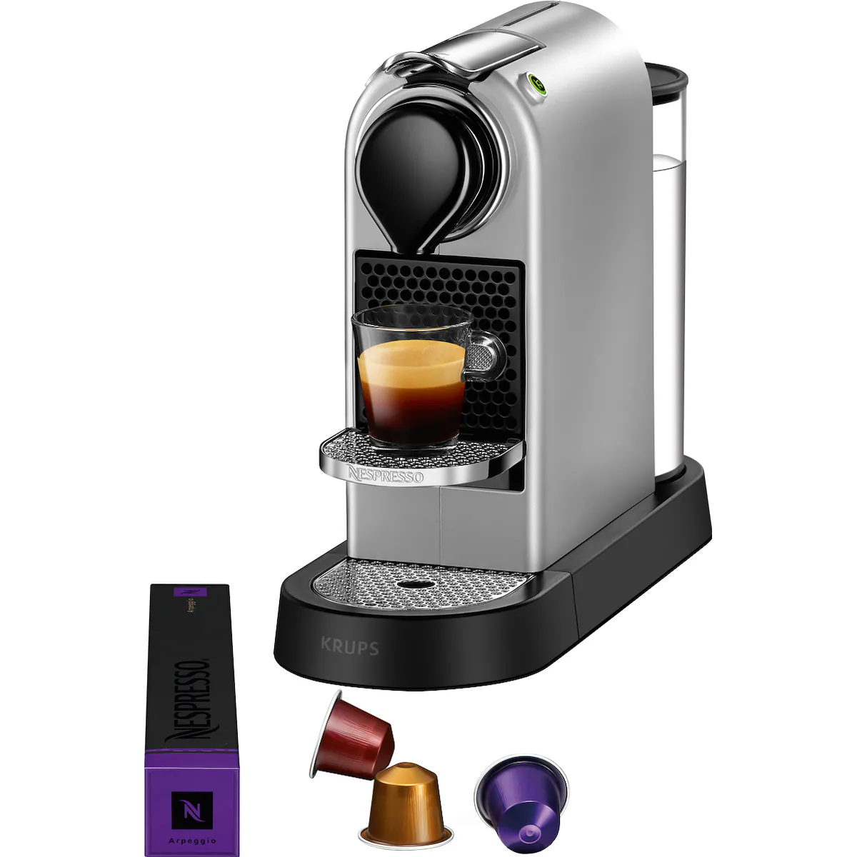 NESPRESSO® CitiZ kaffemaskin fra Krups, Sølv