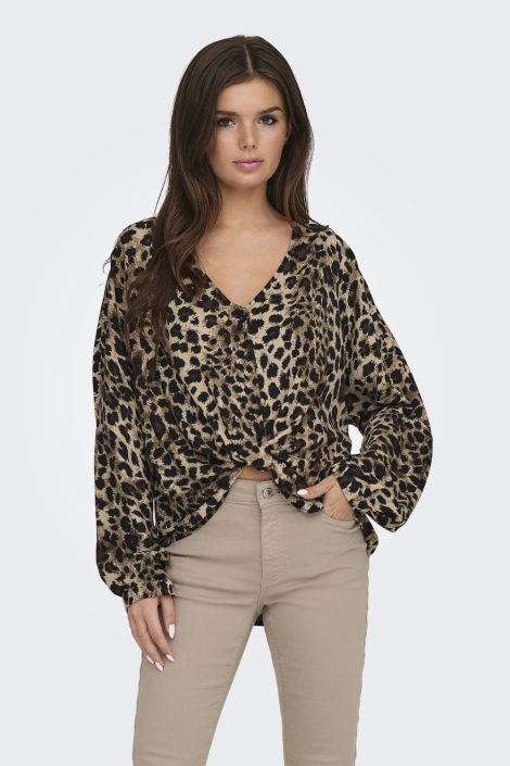 Only bruine dames blouse