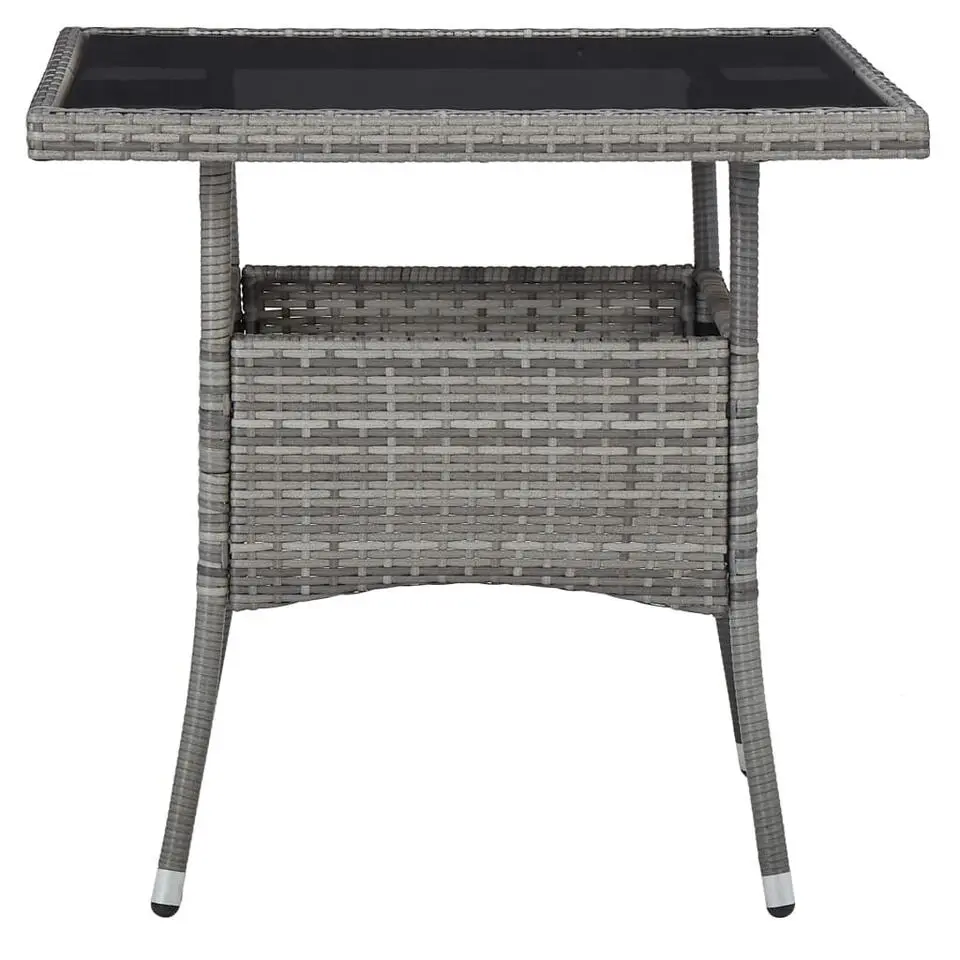 vidaXL - Bistroset - Grijs - Poly rattan