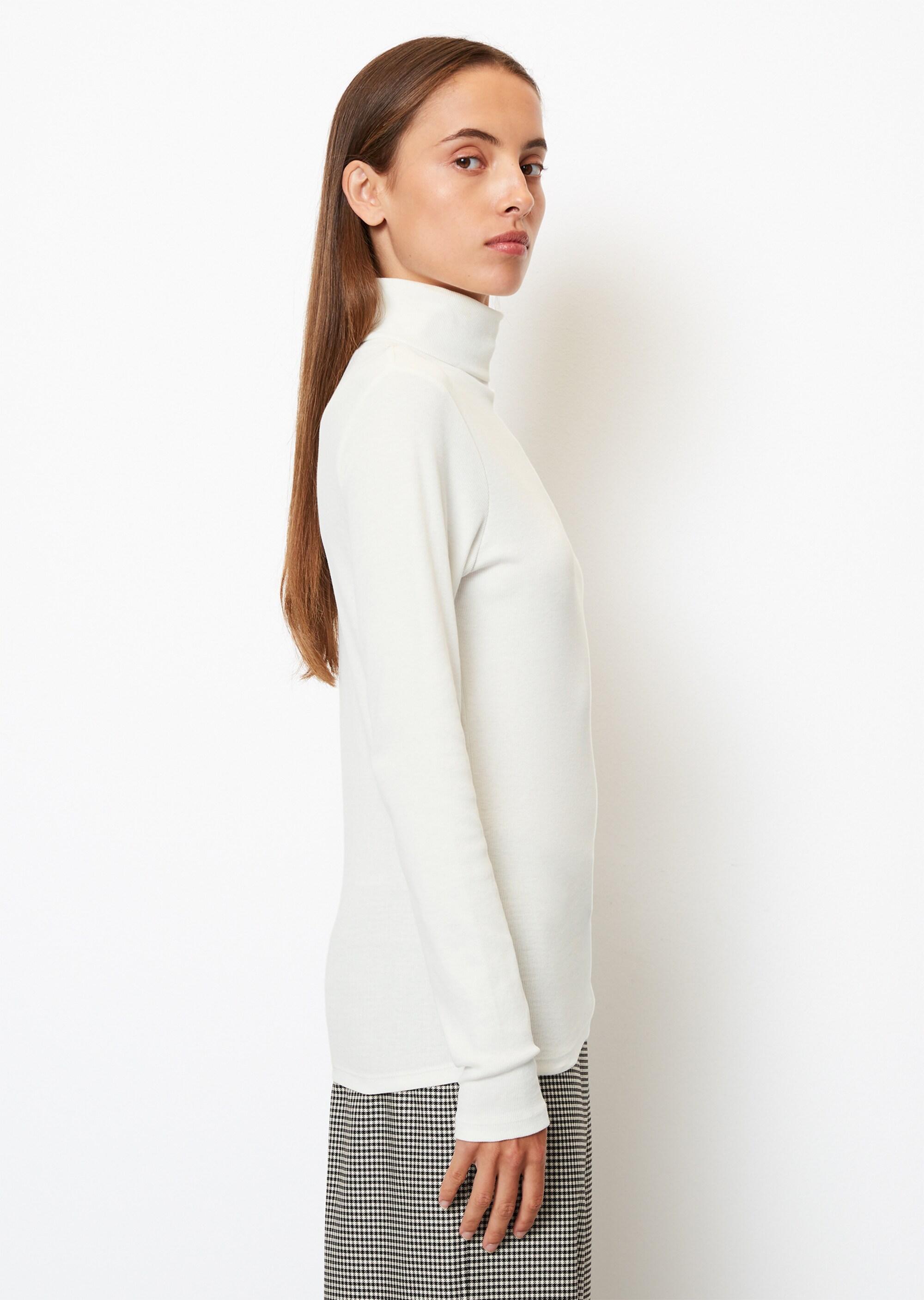 Turtleneck-Longsleeve aus Organic-Cotton-Rib-Jersey
