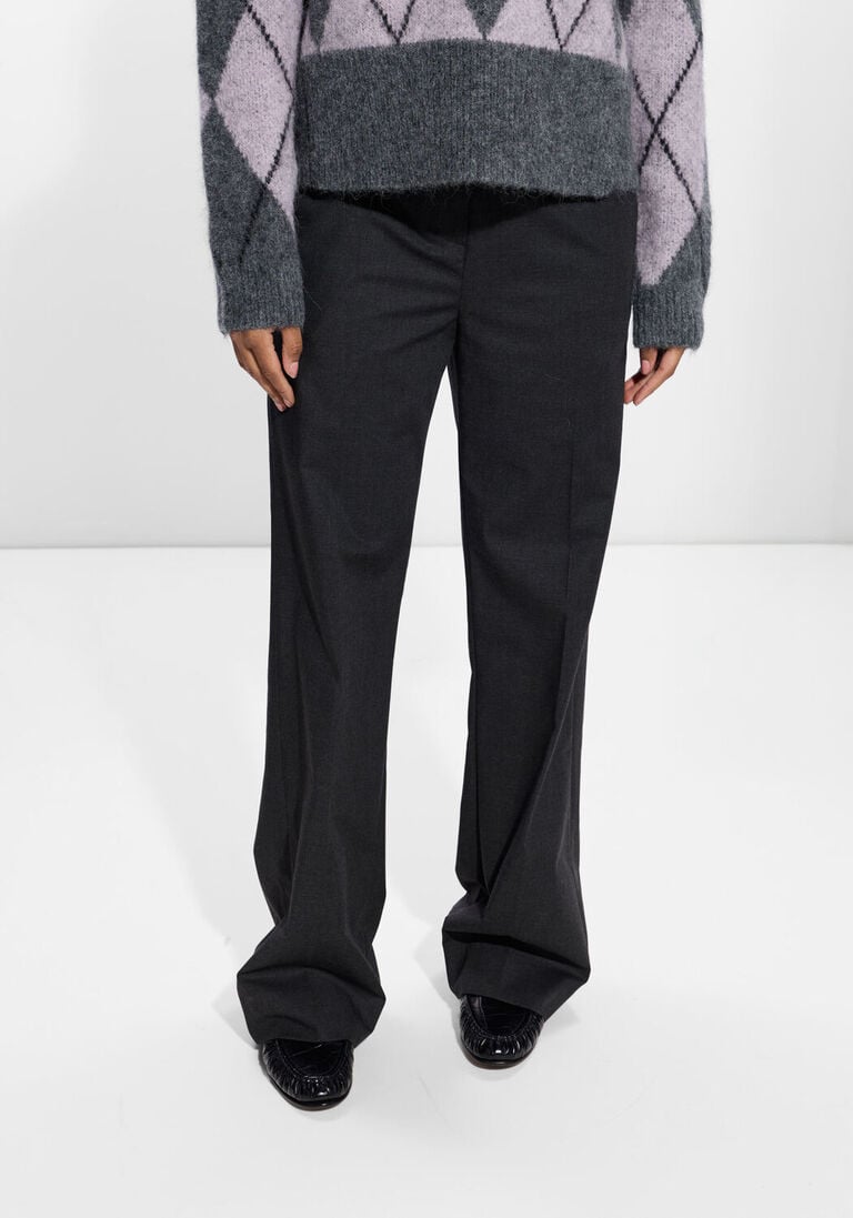 donkergrijze herskind pantalon jack low waist pants