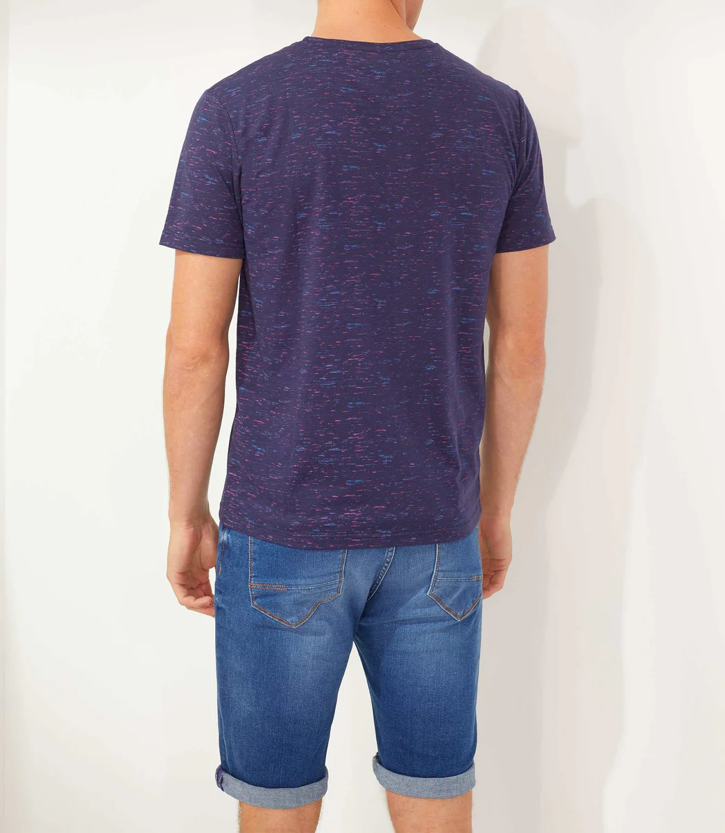 T-shirt col rond marine 