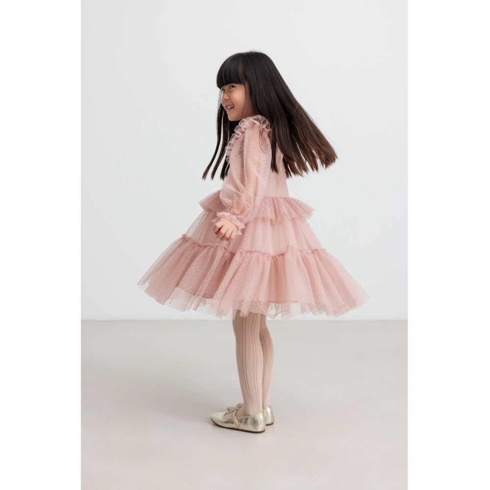 Køb MarMar Tulle Dotty Faded Rose Doth LS Kjole