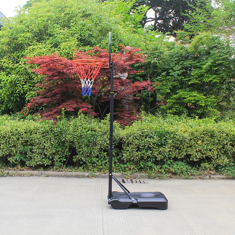 (2.1m) Basketball Korb Outdoor Spiel mit Höhenverstellbarem Ständer / Rollen - Schwarz