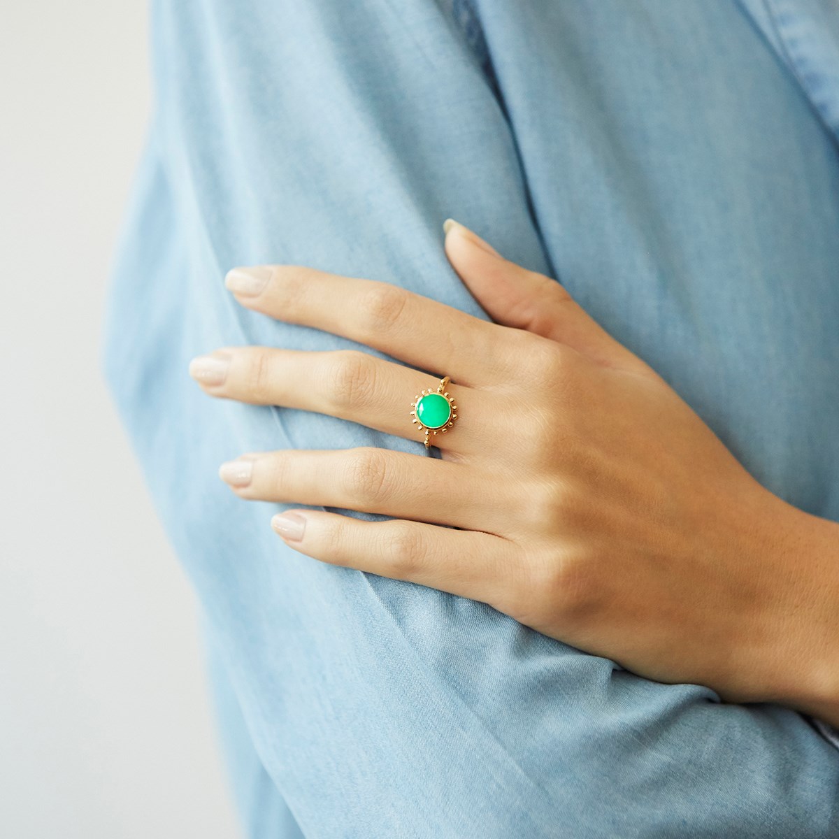 Bague Soleil Chrysoprase, Surya