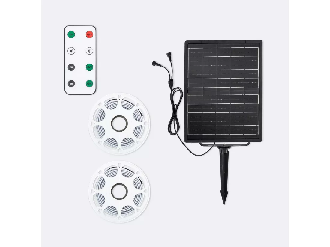 Ruban LED Extérieur Solaire 24V DC SMD2835 60 LED/m 40m IP65 Largeur 12mm Coupe 100 cm Blanc chaud