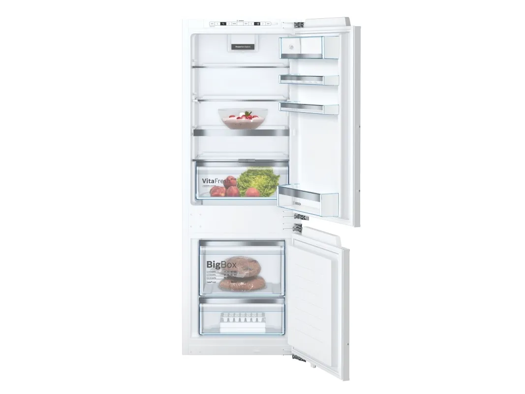 Bosch Serie | 6 KIS77ADD0 - Køleskab/fryser - bund-fryser - til indbygning - niche - bredde: 56 cm - dybde: 55 cm - højde: 158 cm - 229 liter - Klasse D
