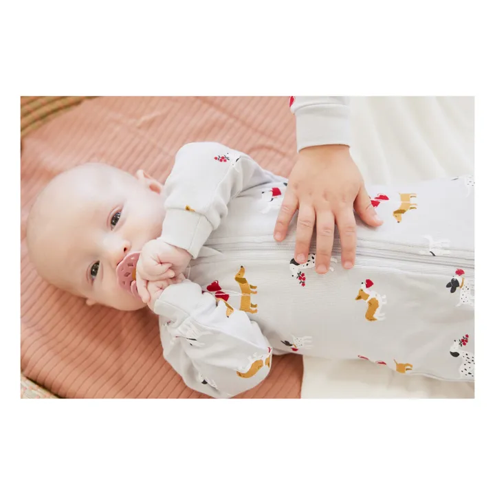 Petit Lem Pyjama Avec Pieds Chiot | Gris