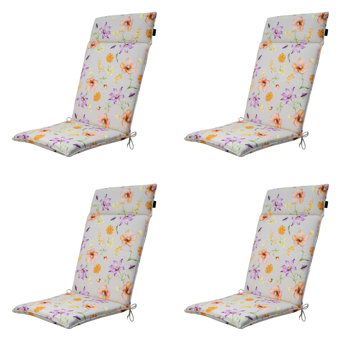 Madison Florina purple Tuinstoelkussen - Set van 4