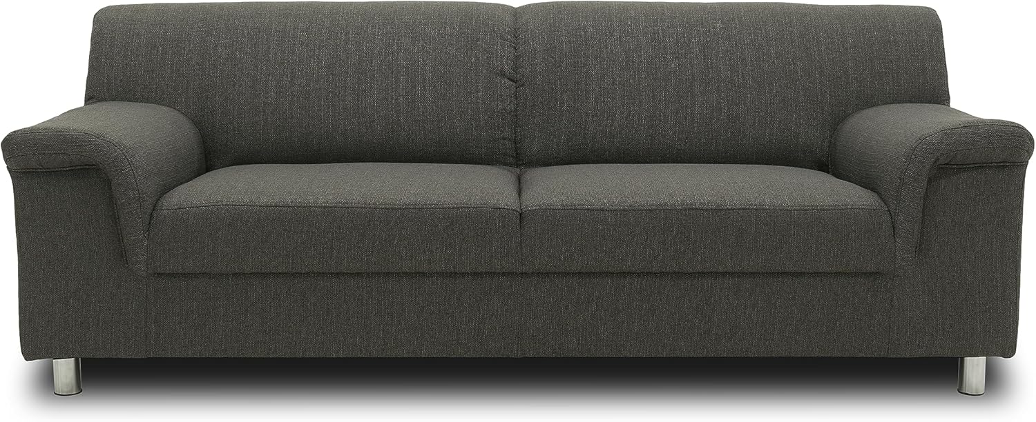 DOMO Collection Jamie Sofa 2er Couch, Garnitur 2 Sitzer, schlamm, 190 x 80 x 72 cm