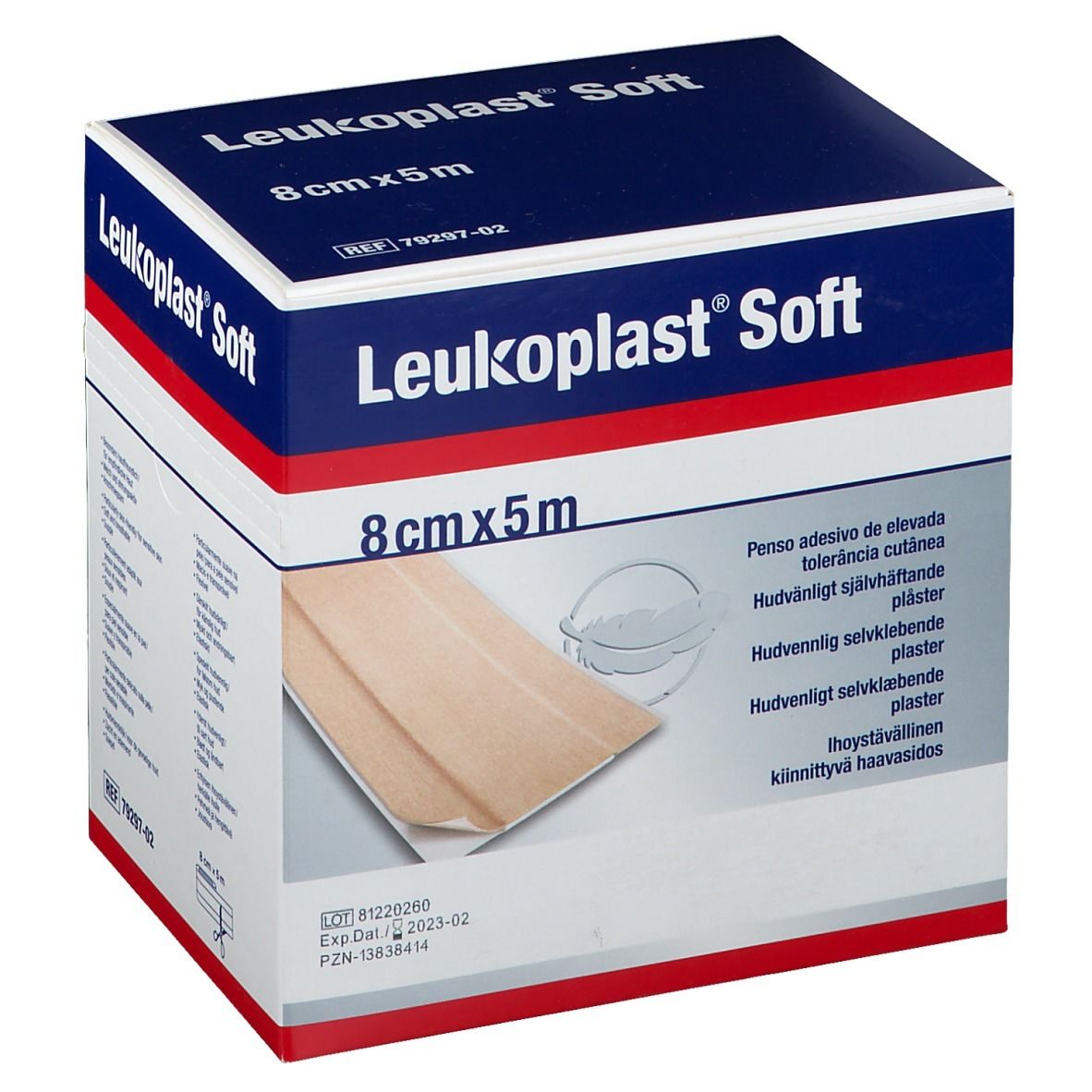 Leukoplast® Soft Pflaster 8 cm x 5 m Rolle