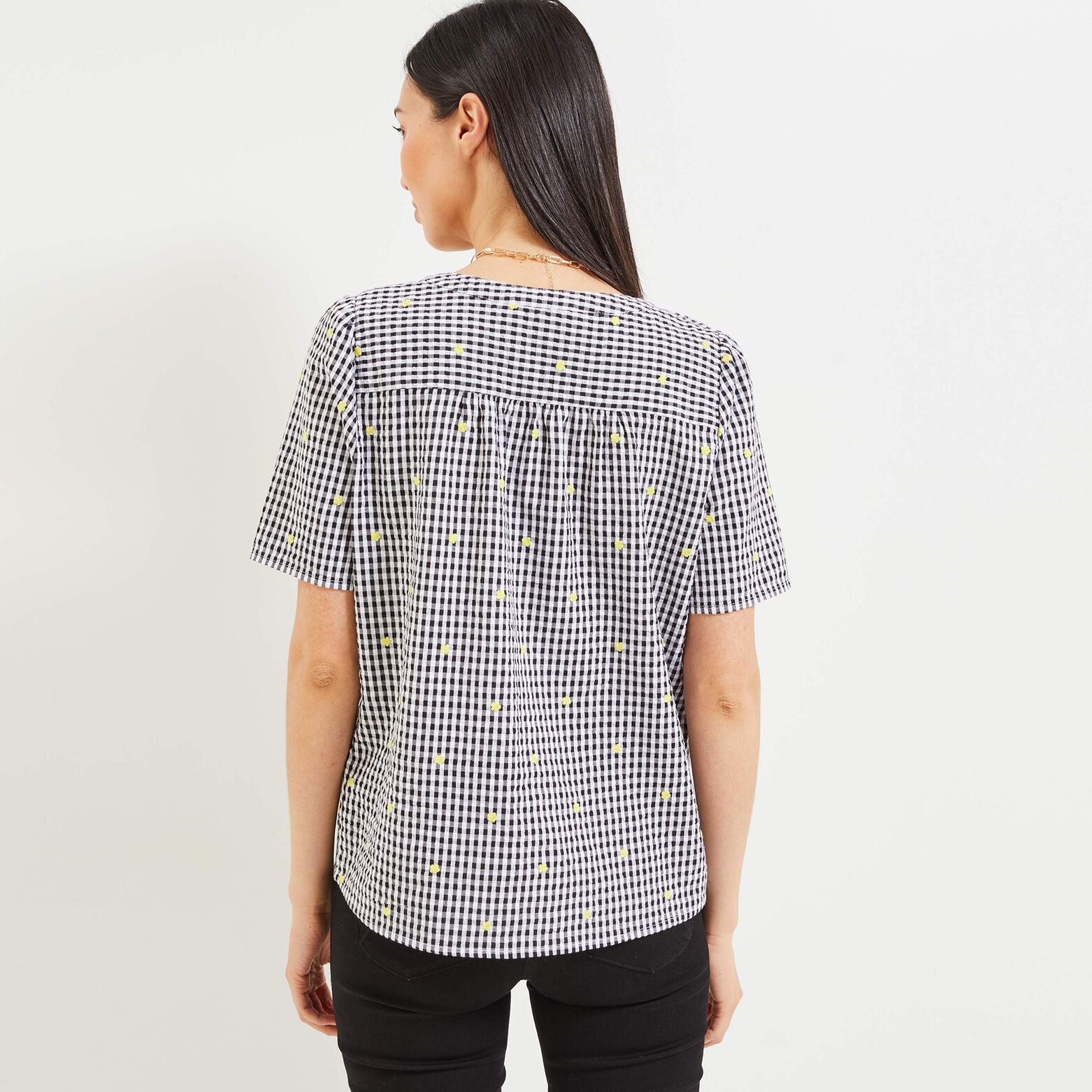 Chemise brodée femme