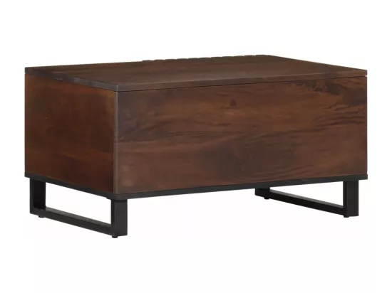 Table basse marron 80x51x40 cm bois de massif manguier