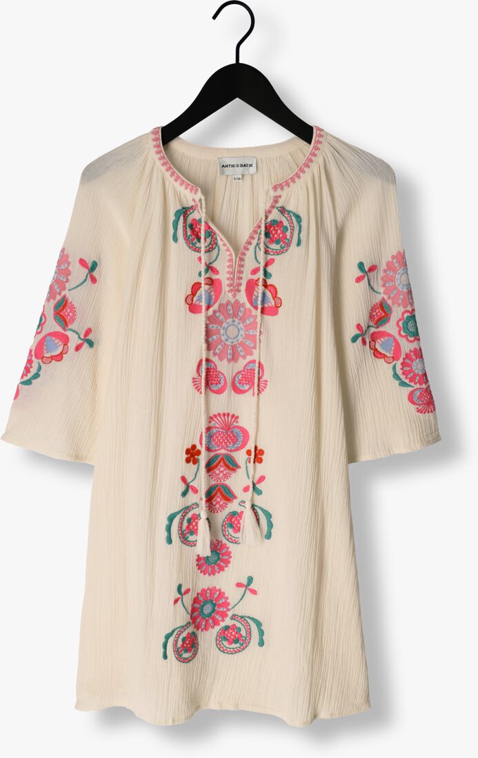 ANTIK BATIK creme antik batik mini jurk magoo dress
