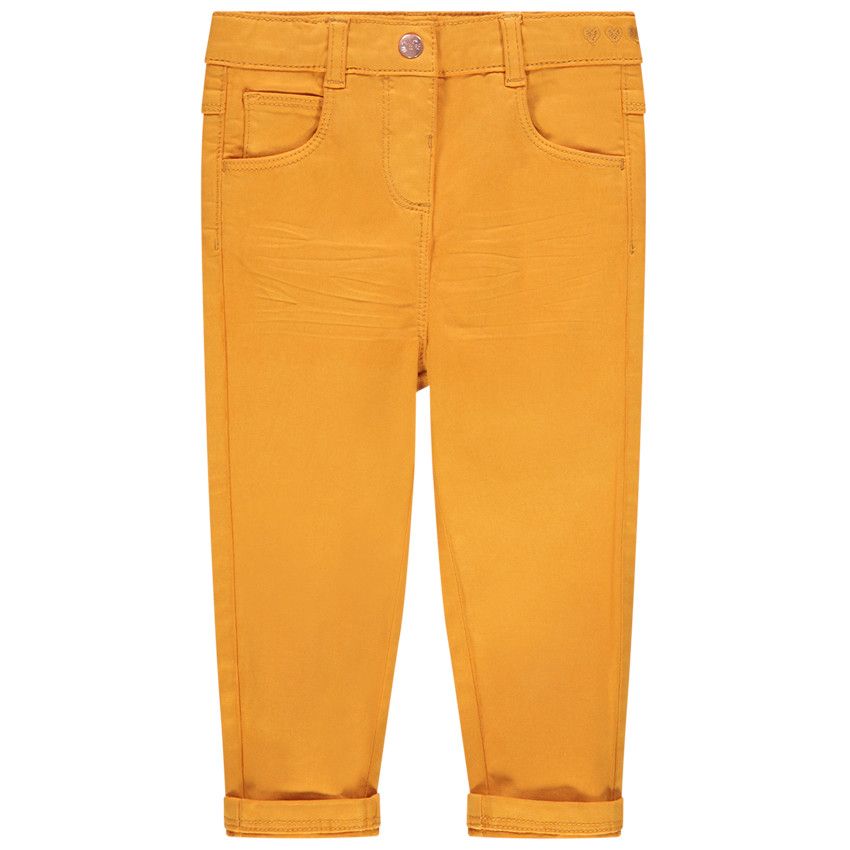 Pantalon coupe slim en toile - Jaune