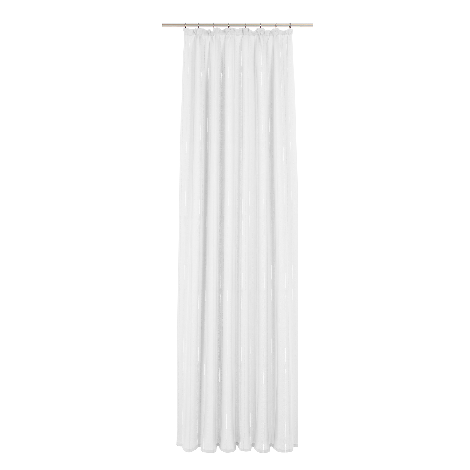 Vorhang - transparent-weiß - Chenille-Effekt - 300x125 cm
