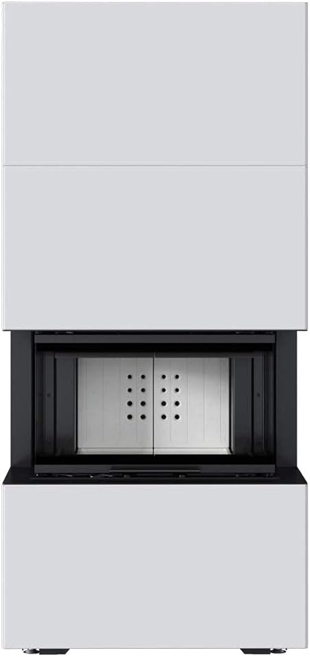 KRATKI Kaminbausatz Home Easy Box | Kamineinsatz 7 kW | 180,1 x 84,2 cm | Schwarz | Heizeinsatz mit Doppeltüröffnungssystem Guillotine nach Links & rechts | 2.BimSchV 15a B-Vg | Ideal für Zuhause