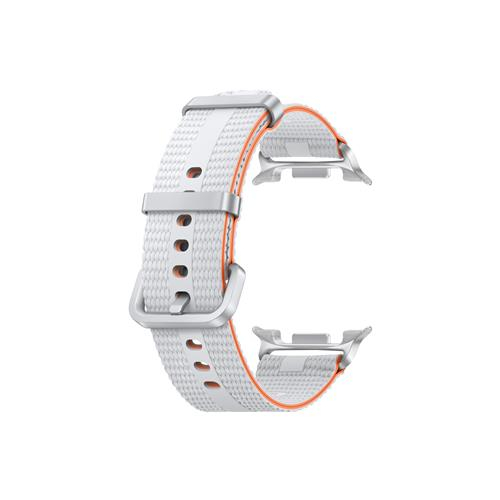 (S/M) Samsung - Samsung Galaxy Watch 8 Classic (46mm) Sportarmband Athleisure (ET-SOL32SWEGEU) - Weiss