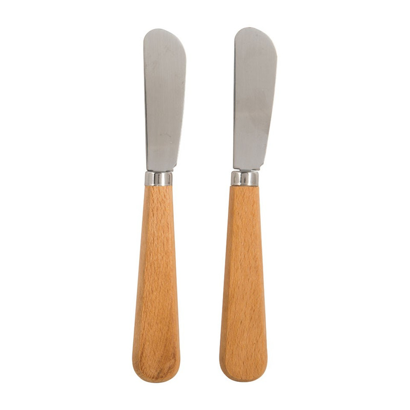 Botermesje hout - set van 2