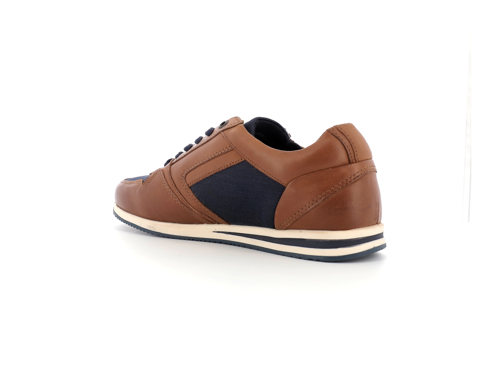 Redskins-LUCIDE 2 Matières combinées Marron Bleu