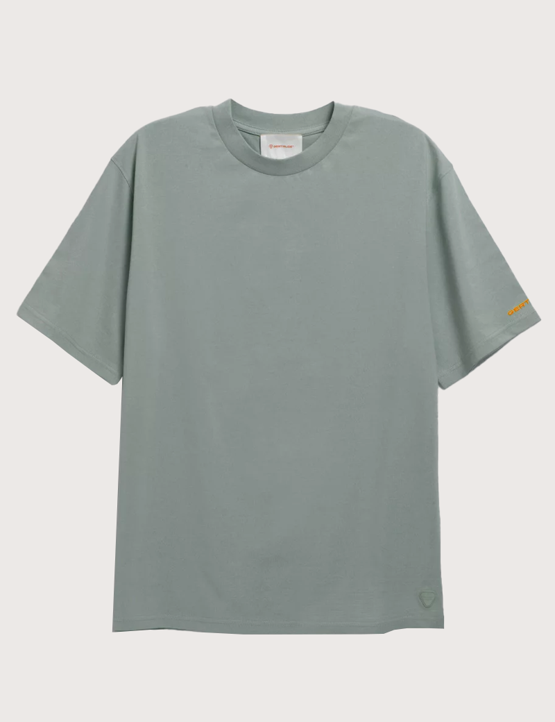 GERTRUDE&GASTON T-SHIRT MANCHES COURTES UNISEX COUPE DROITE EDMOND VERT DE GRIS