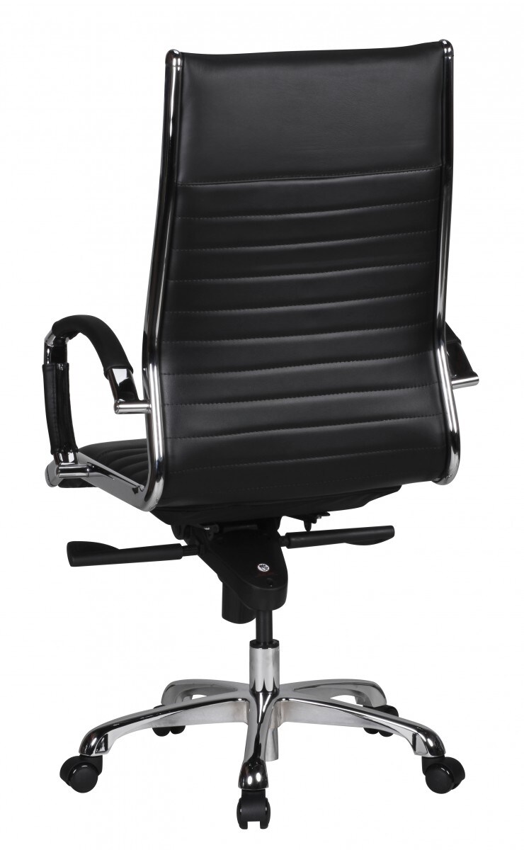 KADIMA DESIGN Chefsessel SECCHIA Echtleder, Multiblock Mechanik, verstellbar, 120 kg, Chromarmlehnen
