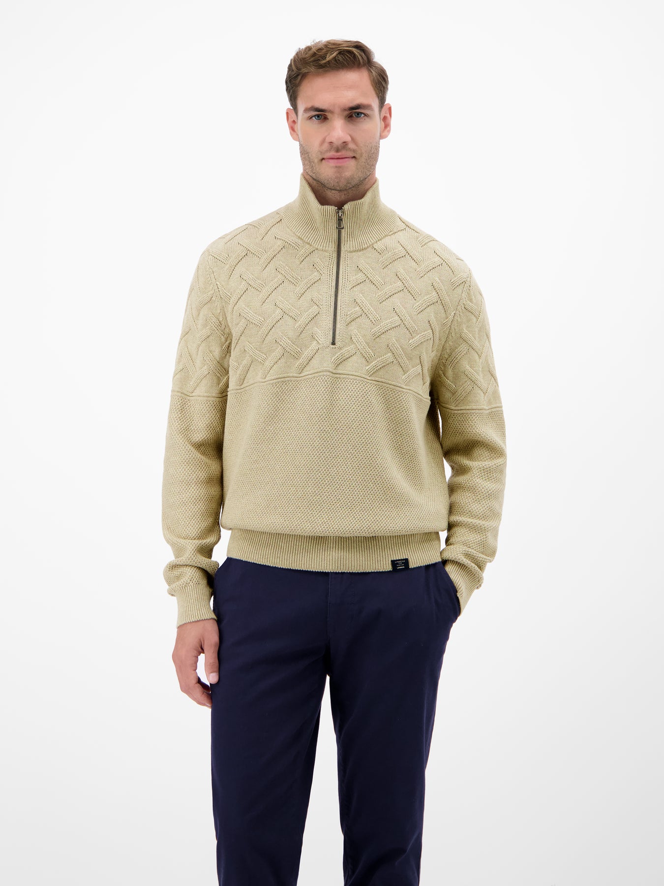 Herren-Troyer mit Jacquardmuster