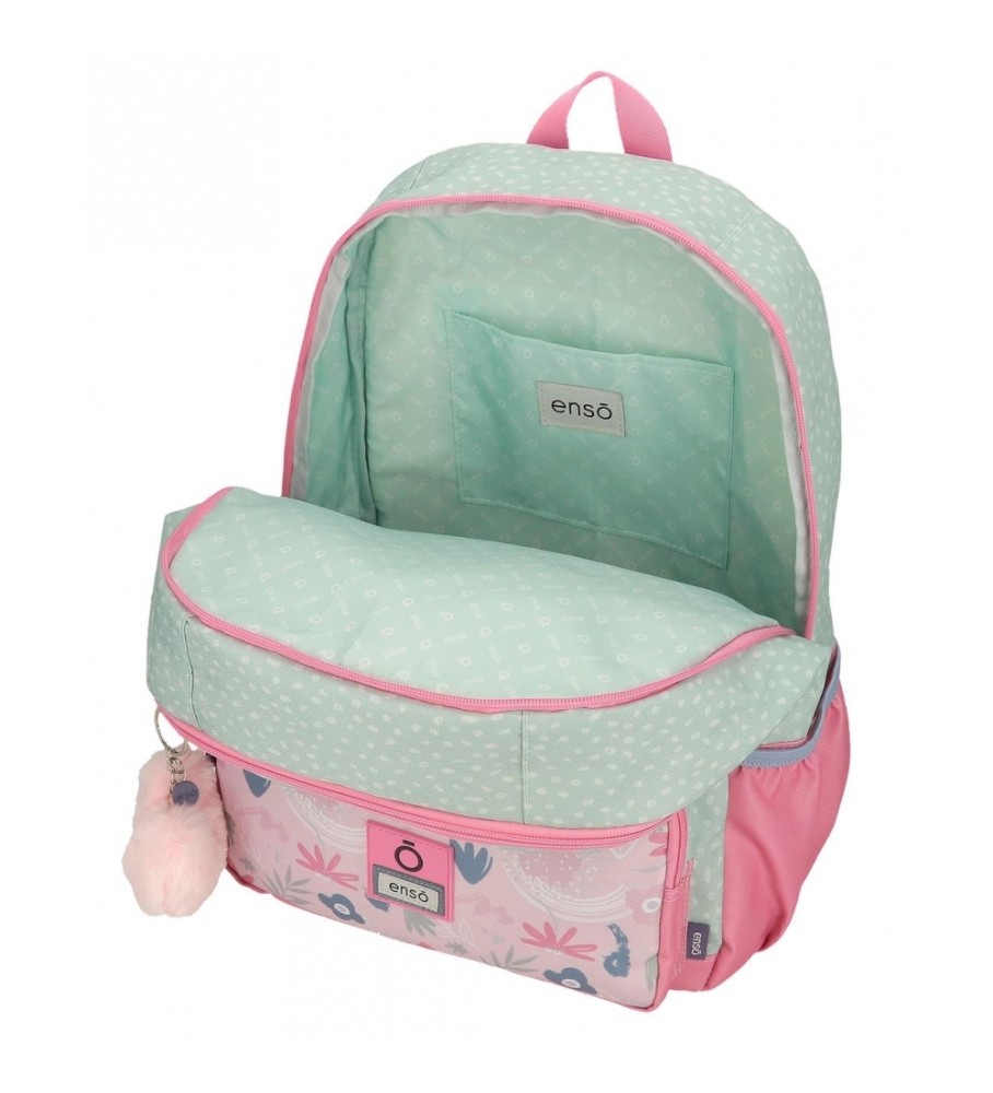 Mochila Enso EnsoLove com dois compartimentos e rodinhas.