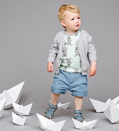 En Fant Pullover - Mint m. Kaninchen