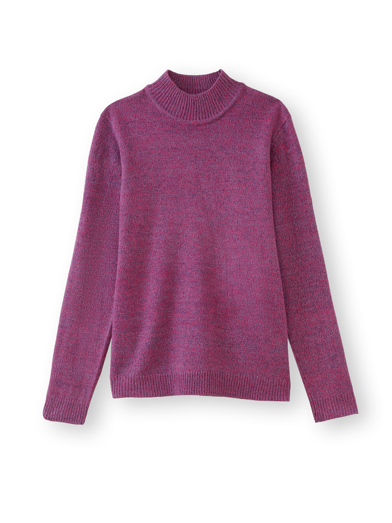 Pull col montant manches longues