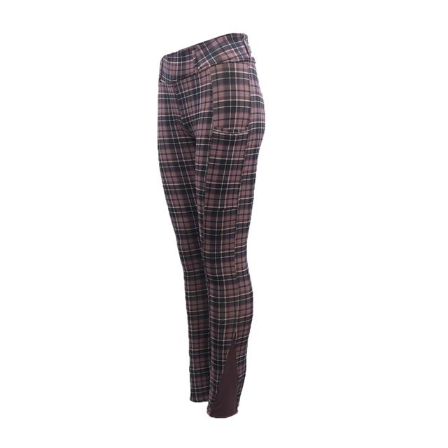 Paardrijlegging Montar MOCheri Cosy Peach Checked Winter Full Grip Donkerpaars