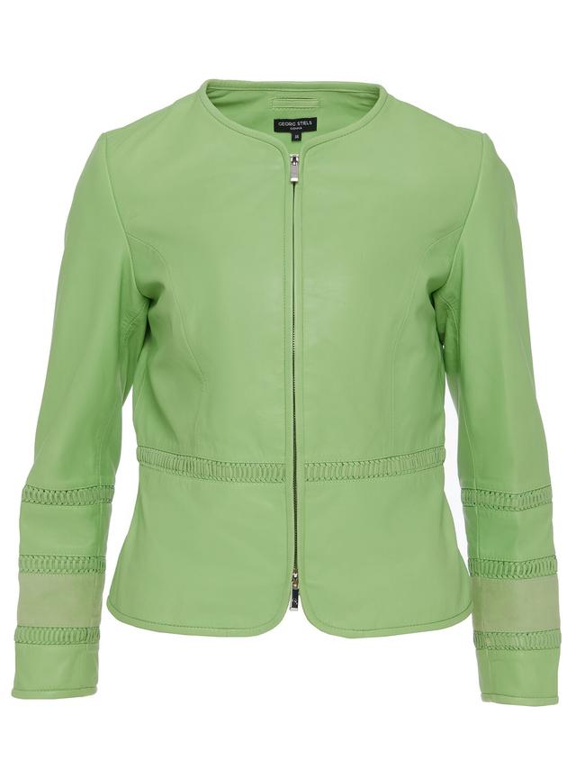 Lederjacke im Ledermix