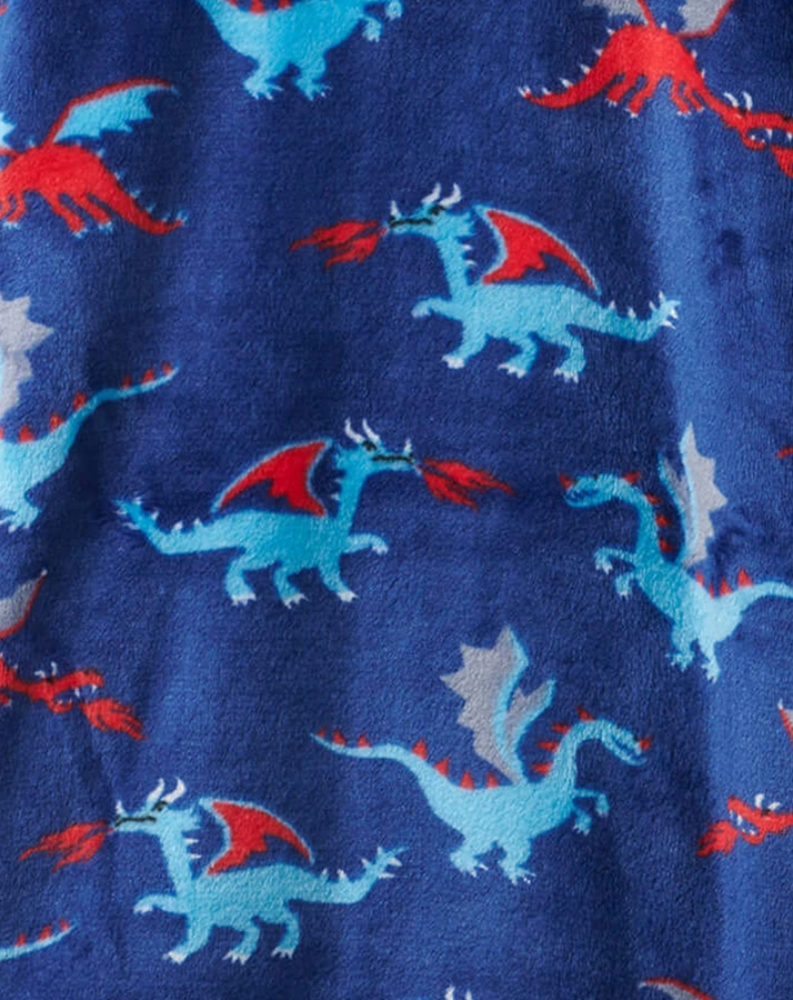 Fleece-Jacke FIERCE DRAGONS in dunkelblau