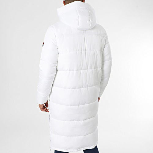 Doudoune Longue Capuche Diego Blanc
