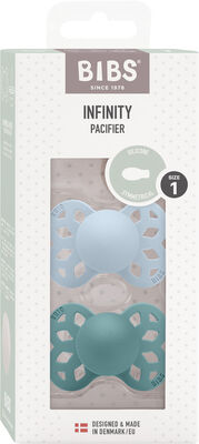 BIBS Infinity Smokk 2-pack Str. 1 Symmetrical, Baby Blue/Island Sea