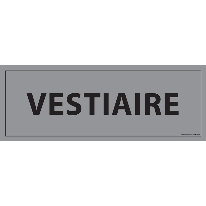 Plaque de porte VESTIAIRE