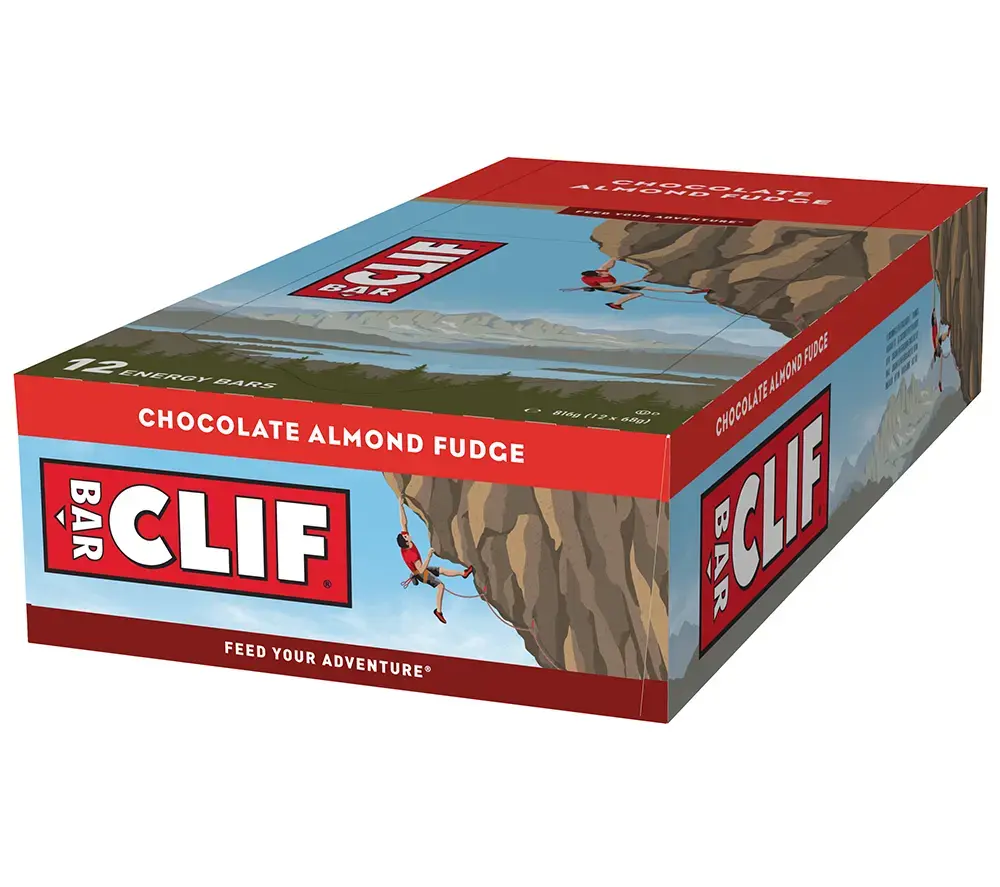 Clif Chocolate Almond Fudge Sportrepen (12 stuks)