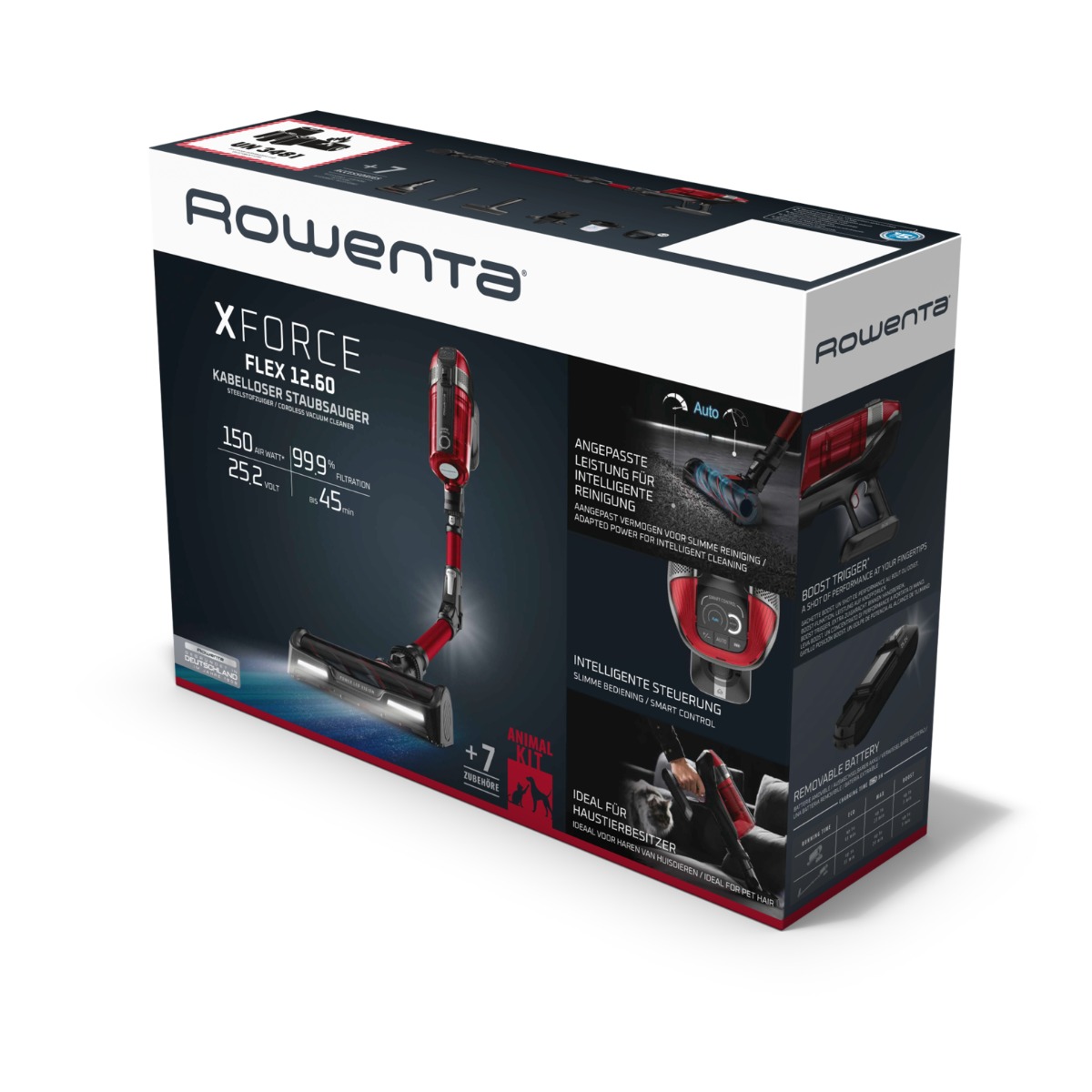 Rowenta X-Force Flex 12.60 Steelstofzuiger Animal