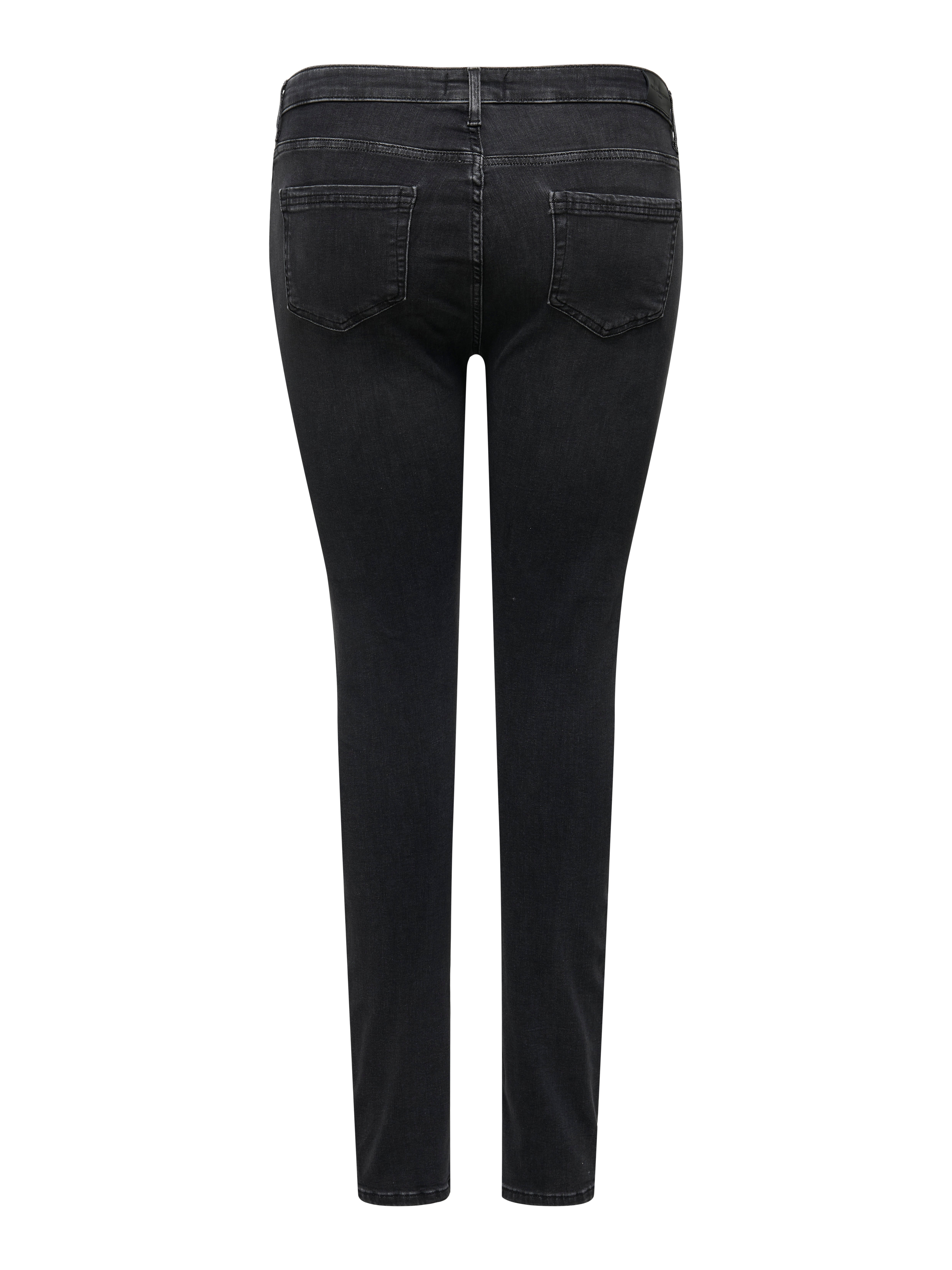 CARWILLY Mittlere Taille Skinny Fit Jeans Washed Black