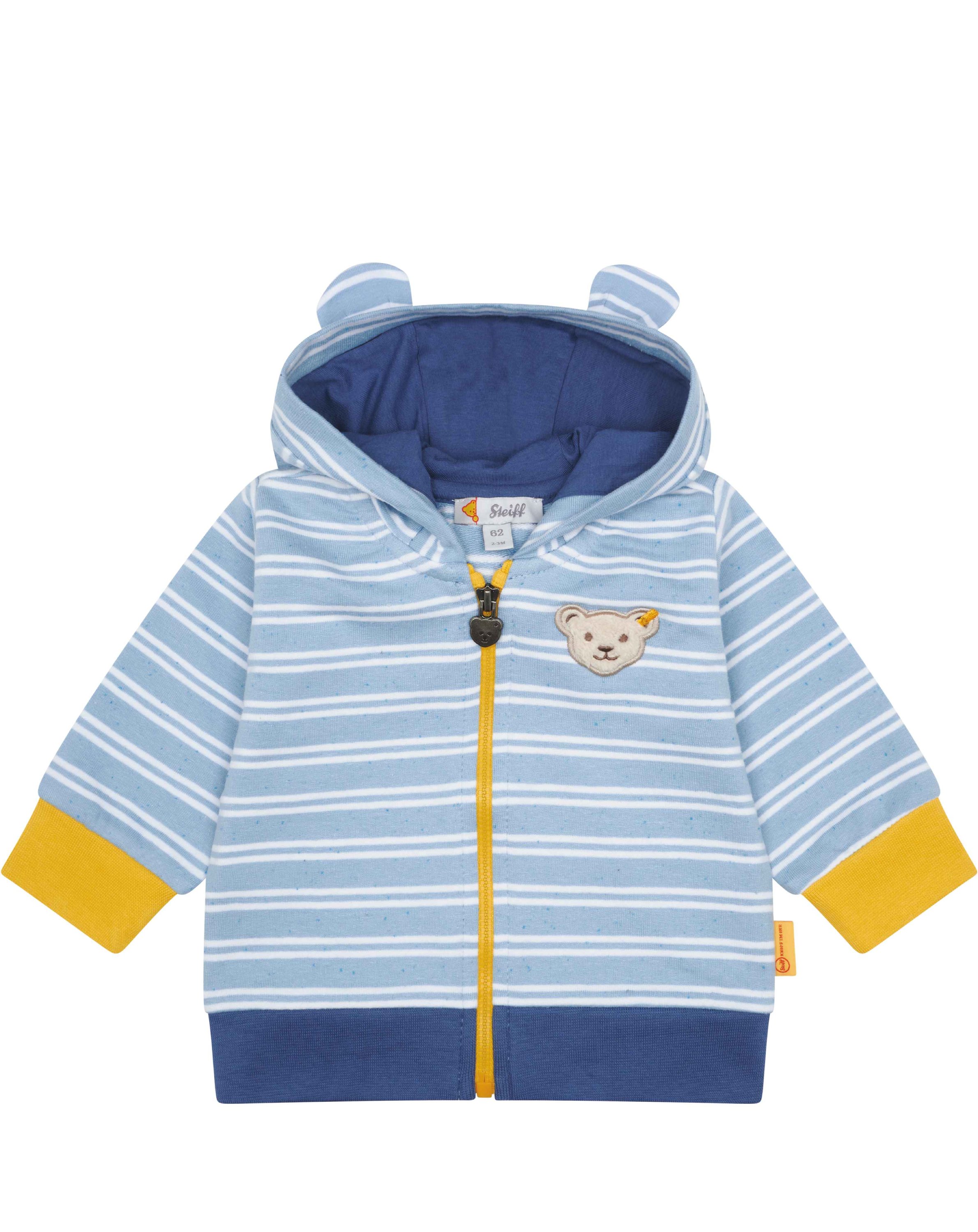 Kapuzen-Sweatjacke GÖSTA gestreift in chambray blue