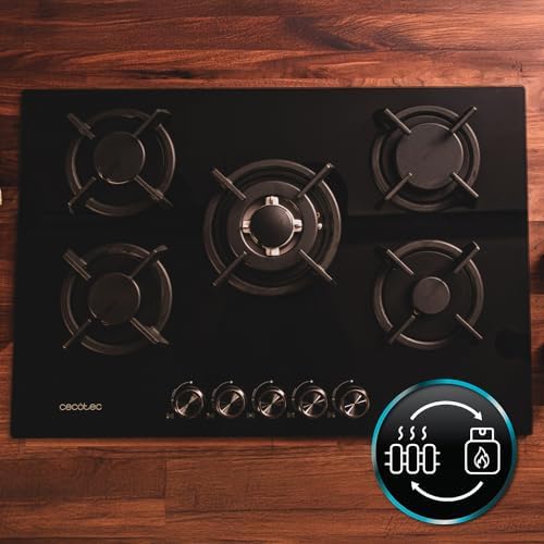Cecotec Plaque à gaz Bolero Squad G 4200S Glass Black. Plaque à gaz avec 4 feux, finition verre noir, puissance 8000W, grilles individuelles et allumage électrique avec sécurité des vannes. : Cuisine et Maison