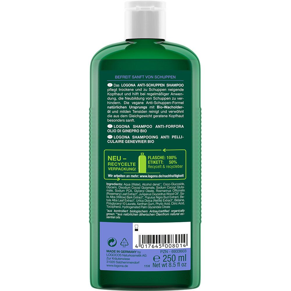 LOGONA Naturkosmetik Anti Schuppen Bio-Wacholderöl