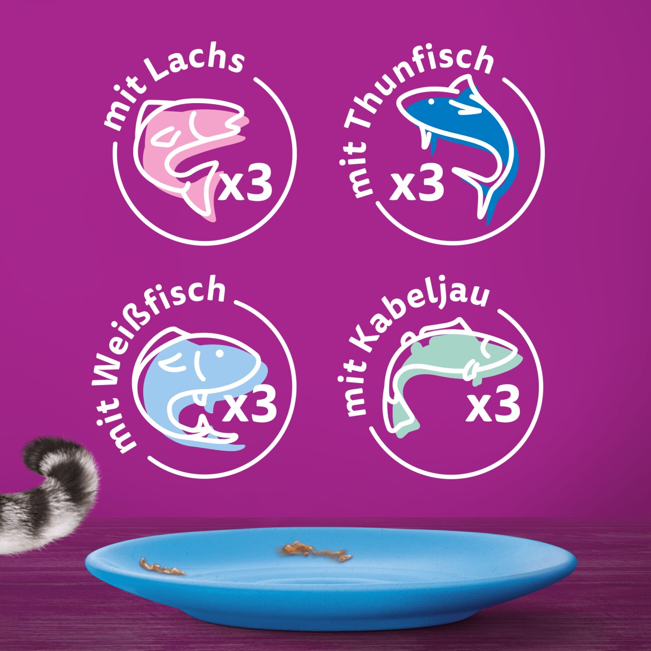 Whiskas Multipack 1+ Fisch Auswahl in Gelee 12 x 85g