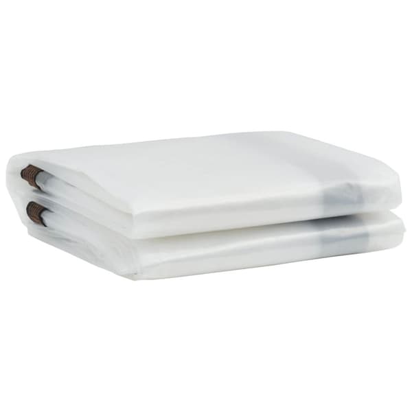 vidaXL Klar presenning med maljer 10x10 m polyetylen