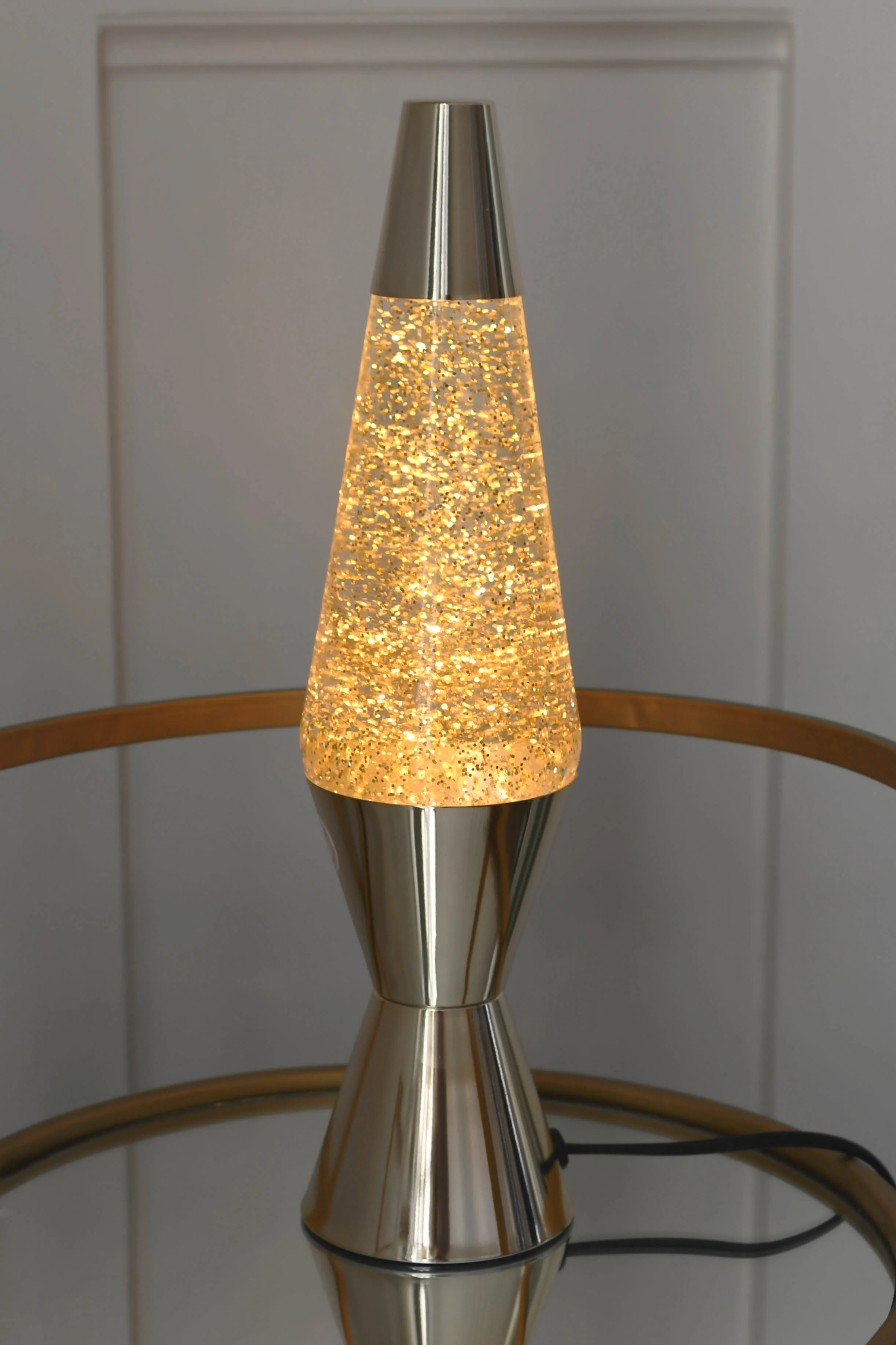 Bahne Interior  Lavalampe - guldfarvet glitter