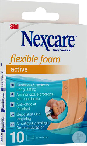 Nexcare Flexible Foam Active Pansements En Mousse 10 Pansements