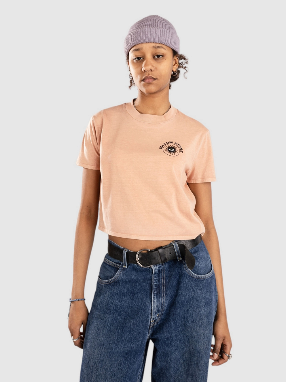 Volcom Dial Crop T-Shirt sand brown