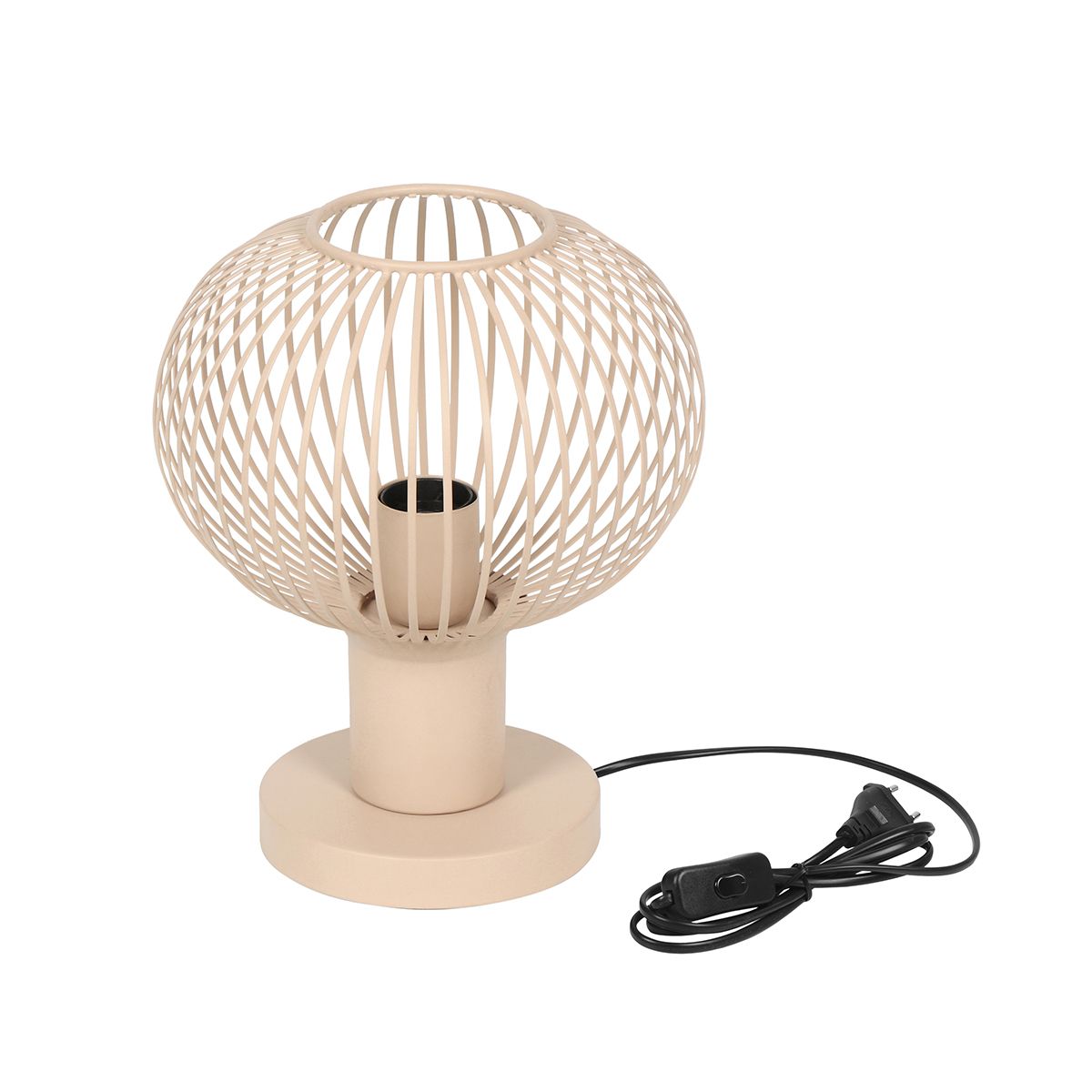 Moderne draad tafellamp beige 23cm - Gila